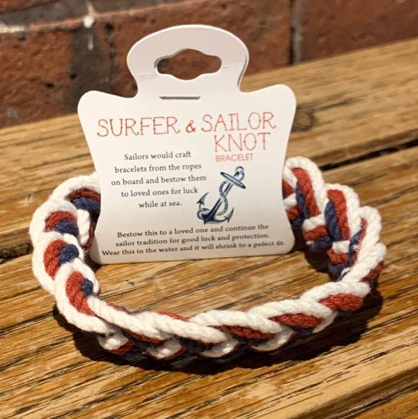 Blue Hues Handmade Wax Cord Reef Knot Bracelet - VivaLife Jewelry