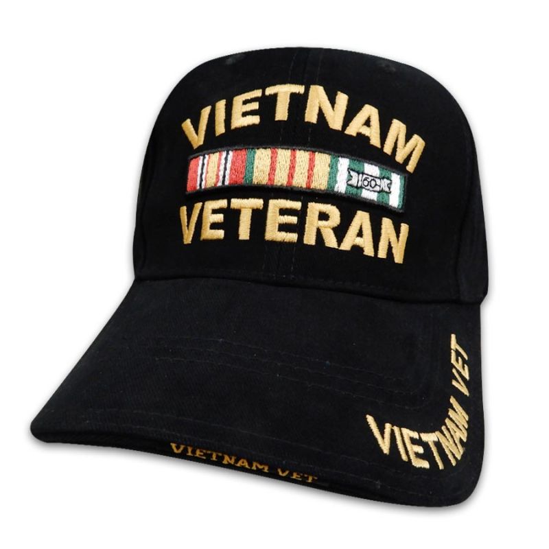 U.S.ARMY VIETNAM VETERAN Cap/Hat Black NEW *FREE SHIPPING* 