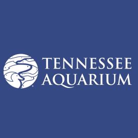 Tennessee Aquarium Adult Long Sleeve Navy Logo Tee