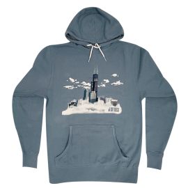 Willis Tower Skydeck in the Clouds Hooded Sweatshirt