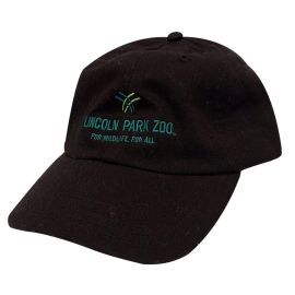 Adult Black Logo Ball Cap Hat - Lincoln Park Zoo