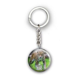 Reid Park Zoo Jaguar Glass Domed Keychain