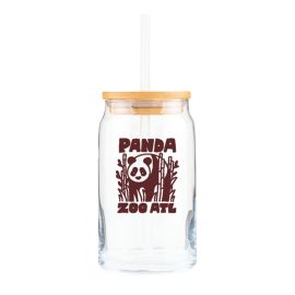 Zoo Atlanta Retro Panda Glass Can