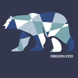 Youth Geometric Polar Bear Tee - Oregon Zoo