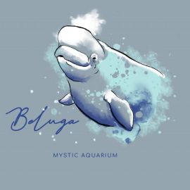 Ladies Beluga V-Neck no sleeve Tee - Mystic Aquarium