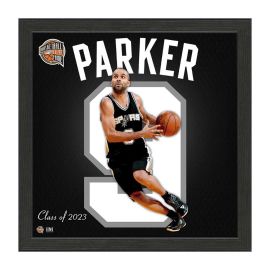 Tony Parker Basketball HOF Impact Jersey Frame