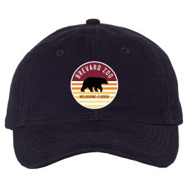 Brevard Zoo Black Embroidered Patch Cap