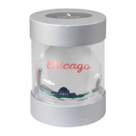 Chicago Glass Ornament with LED illumination