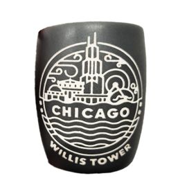 Willis Tower Chicago Etched Barrel Shot Glass