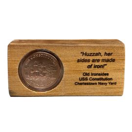 USS Constitution Reclaimed Wood Coin Holder