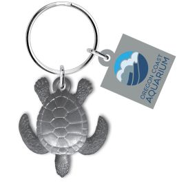Oregon Coast Aquarium Metal Turtle Keychain