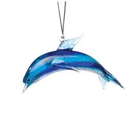 Hand Blown Dolphin Glass Ornament