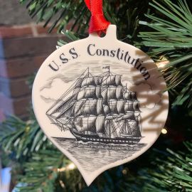 USS Constitution Tear Drop Ornament