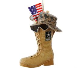 U.S. Army® Boot With U.S.A. Flag and Icons Ornament