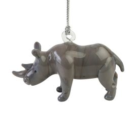 Glass Rhino Ornament