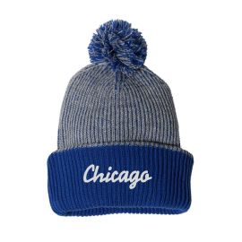 Chicago Pom-Pom Beanie Hat