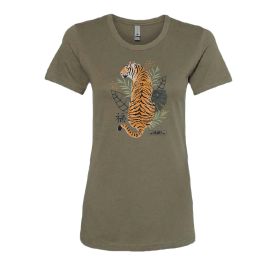 Tiger Palm Ladies Tee - Cleveland Metroparks Zoo