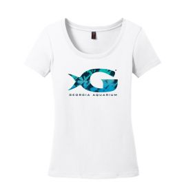 Georgia Aquarium Tie Dye Logo Ladies Tee