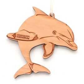 Mississippi Aquarium Wooden Dolphin Ornament