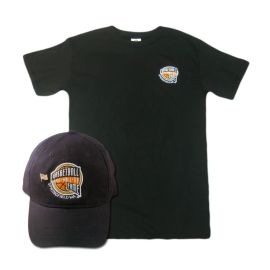 Men's Hall of Fame Cap and Tee Black Combo