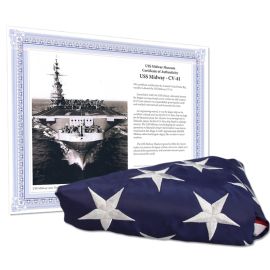 American Flag Flown on the USS Midway