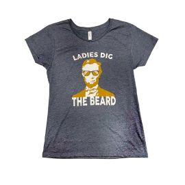 Ladies Dig the Beard Abraham Lincoln Funny Tee Short-Sleeve Shirt Ladies Shirt
