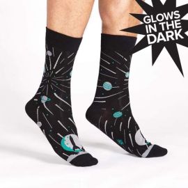 Adult Glow in the Dark Speed of Feet Space Socks