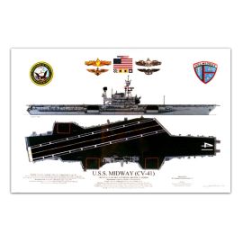 CV-41 USS Midway Print