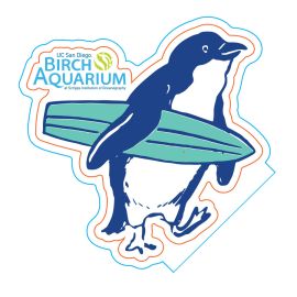 Birch Aquarium Little Blue Penguin Vinyl Sticker