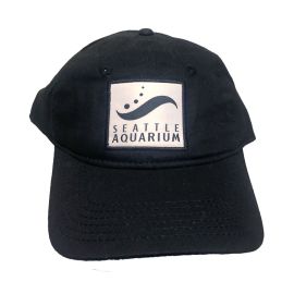 Black Seattle Aquarium Logo Baseball Cap Hat
