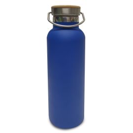Blue Water Bottle with Bamboo Top - Living Planet Aquarium