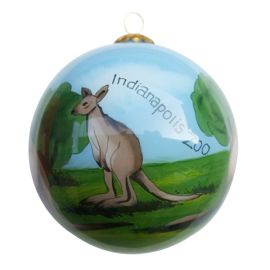 Indianapolis Zoo Hand Painted Kangaroo Ornament
