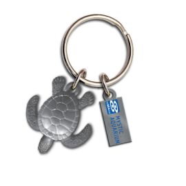 Mystic Aquarium Metal Turtle Keychain