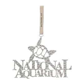 Stainless Steel National Aquarium Sea Turtle Ornament