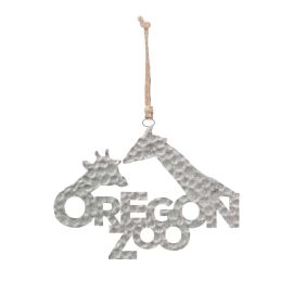 Stainless Steel Oregon Zoo Giraffe Ornament