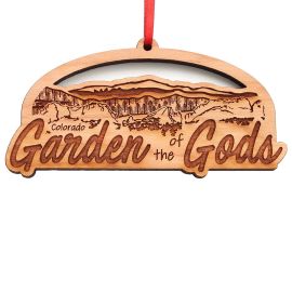 Garden of the Gods Scene Wood Ornament