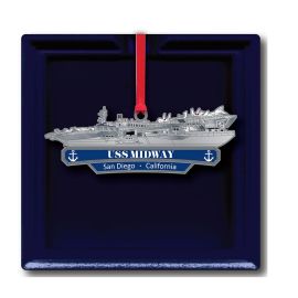 USS Midway Metal Ornament