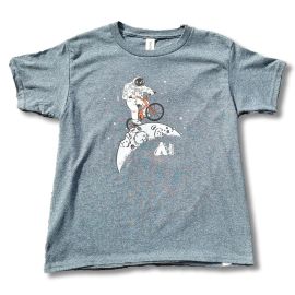 Youth Biking on the Moon T-shirt - Adler Planetarium
