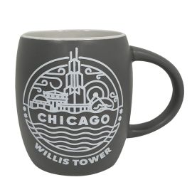 Willis Tower Chicago Etched Barrel Mug