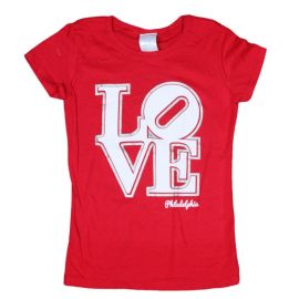 Girls Red LOVE Tee - Independence Visitor Center