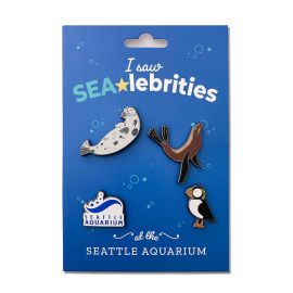 Seattle Aquarium SEAlebrities Enamel Pin Set