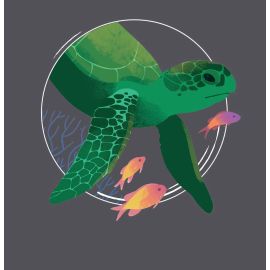 Adult Recycled Bottle Sea Turtle Long Sleeve Tee - National Aquarium