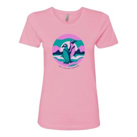 Ladies Short Sleeve Tee Penguin - New England Aquarium