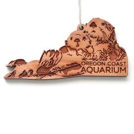 Laser Cut Wood Sea Otter Ornament